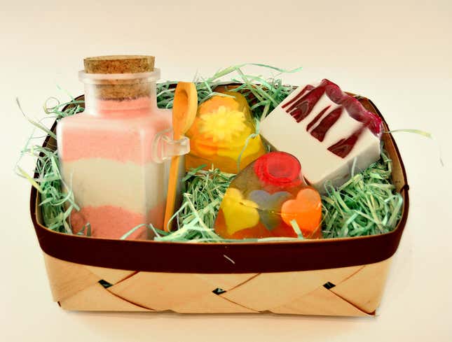 Image for article titled Mother Given Gift Basket Of Soaps, Bubble Bath Hopefully Takes Hint That She Smells Like Shit