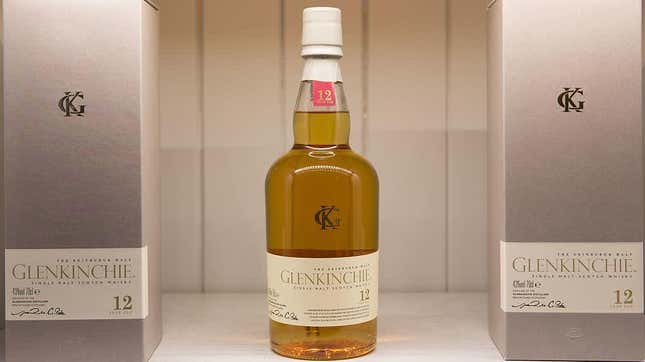 bottle of glenkinchie whiskey