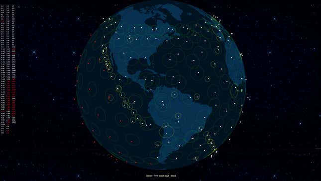 Imagen para el artículo titulado Este mapa muestra dónde están los satélites de Starlink en tiempo real