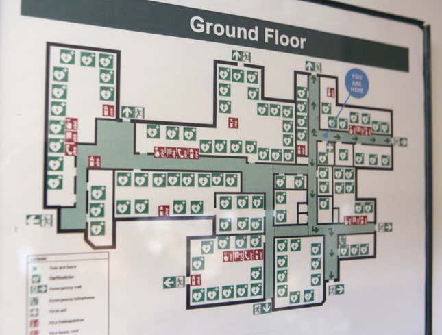 Image for article titled Floor Plan Of Retirement Community 90% Defibrillator Locations