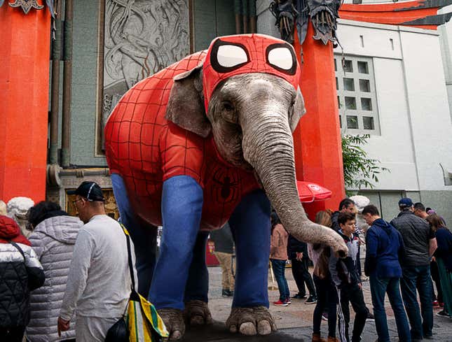 Image for article titled Indian Elephant Forced To Busk On Hollywood Boulevard After Los Angeles Bans Exotic Animal Performers