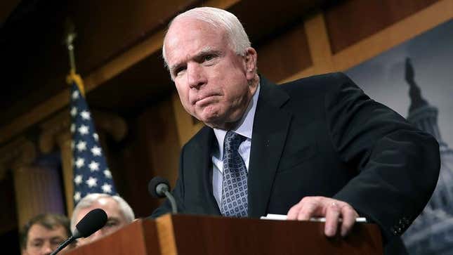 Image for article titled Firebrand John McCain Demands Immediate Investigation Into Why He Remaining Complicit