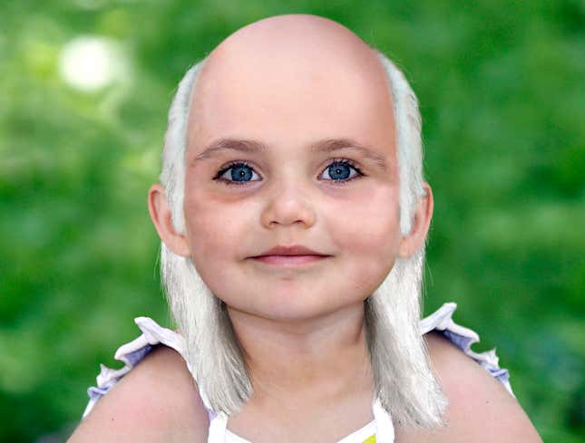 Image for article titled Hulk Hogan Donates Hair To Lucky Locks Of Love Recipient