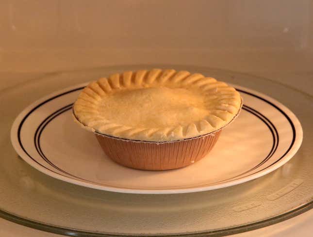 Image for article titled Thrill-Seeker Microwaves Pot Pie Without Slitting Crust
