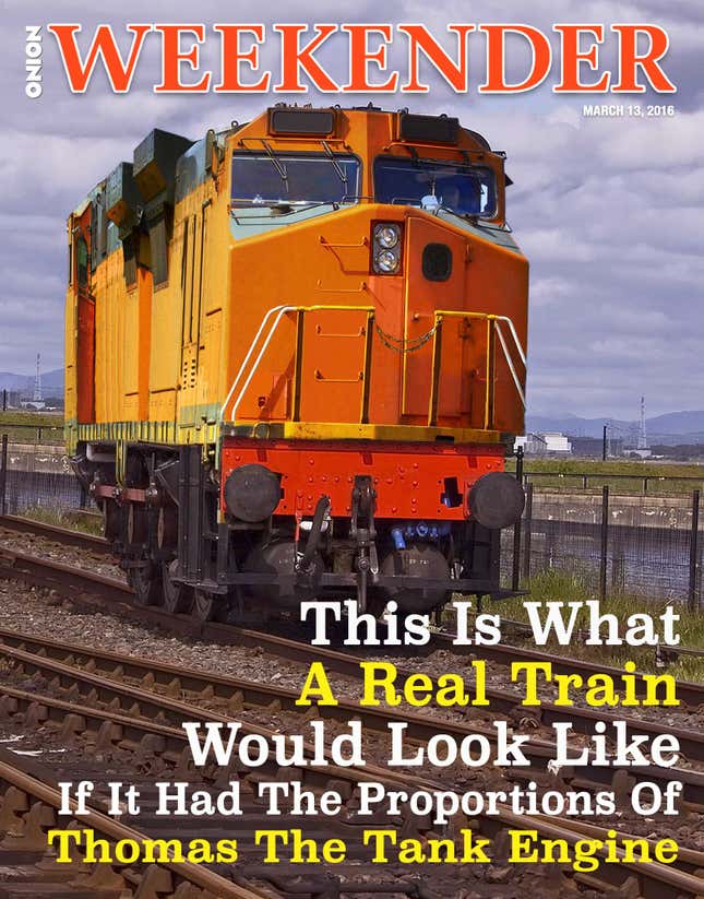 Image for article titled This Is What A Real Train Would Look Like If It Had The Proportions Of Thomas The Tank Engine