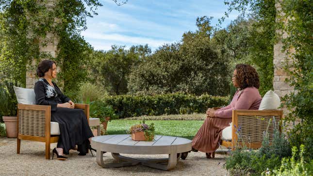 Image for article titled Harry and Meghan&#39;s Oprah Interview Was One for the Royal History Books