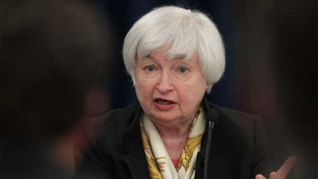 Image for article titled ‘So Should I Invoice You Later?’ Says Janet Yellen Trying To Secure Speaking Fee After Meeting With Regulators