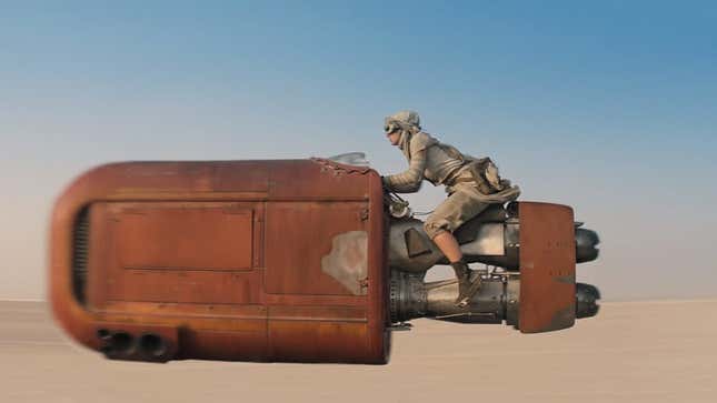 Image for article titled It&#39;s Time To Recognize Rey&#39;s Speeder As The Most Awesome &quot;Car&quot; In Star Wars