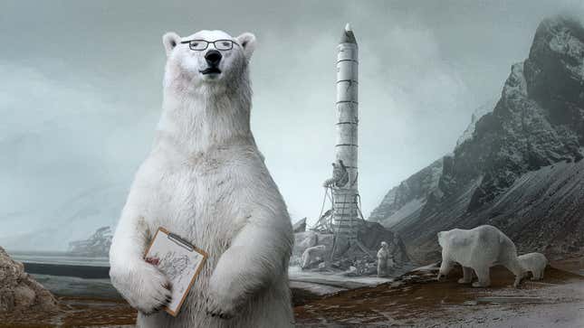 Image for article titled Encouraging Report Finds Polar Bears Evolving Aerospace Engineering Skills Necessary To Escape Overheating Planet