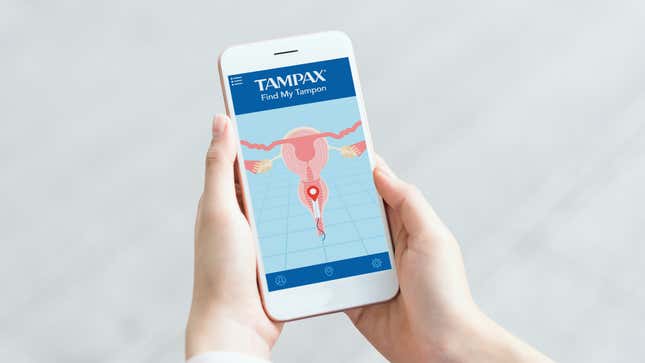 Image for article titled Tampax Unveils New Find My Tampon App For When One Really Gets Lodged Up There