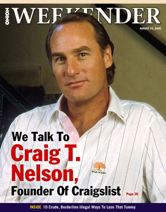 Image for article titled We Talk To Craig T. Nelson, Founder Of Craigslist