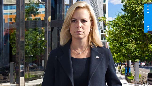Image for article titled Kirstjen Nielsen Reminds Herself She A Private Citizen Now After Instinctively Detaining Mexican Child On The Street