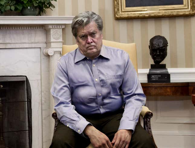 Image for article titled The Onion Remembers Steve Bannon, Trump’s Most Encrusted Advisor
