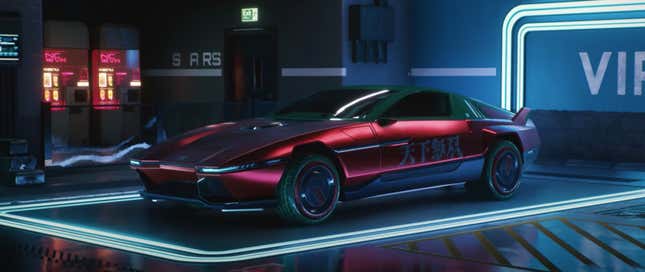 Imagen para el artículo titulado Cyberpunk 2077 tiene algunos diseños de autos realmente alucinantes