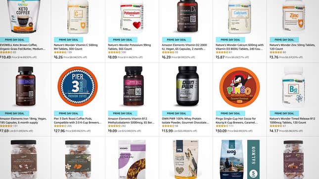 Image for article titled Amazon&#39;s Most Random Prime Day Sale Includes Lots of Supplements, But Also Laundry Detergent