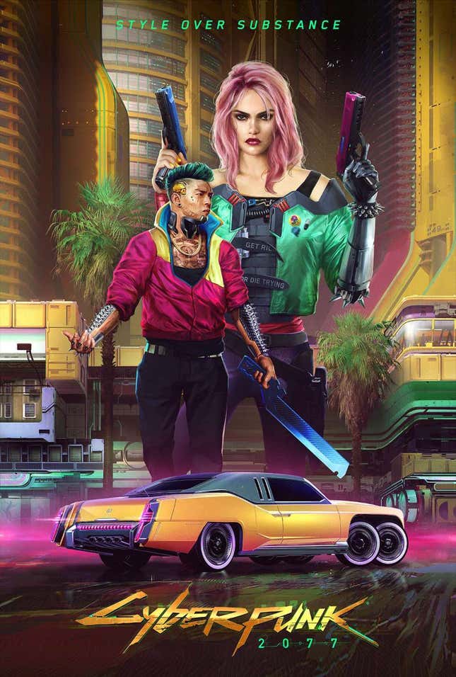 Imagen para el artículo titulado Cyberpunk 2077 tiene algunos diseños de autos realmente alucinantes