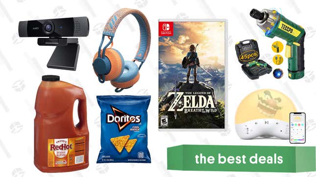 Image for article titled Tuesday&#39;s Best Deals: Bulk Snacks and Seasonings, Adidas Headphones, Zelda: Breath of the Wild, Aukey Webcam, TaoTronics Sound Machine/Night Light, TV Deals, and More