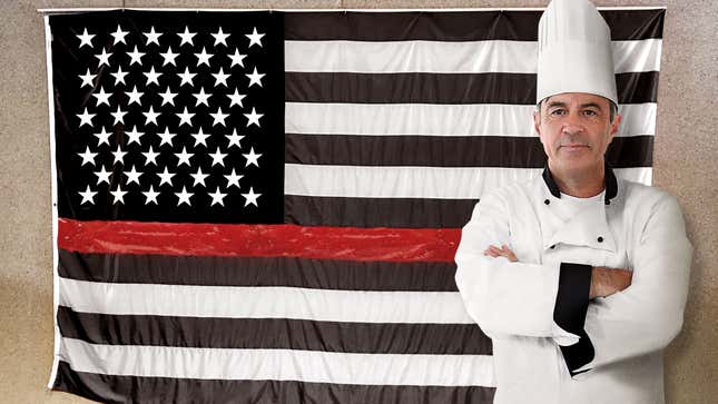 Image for article titled Hardline Pastry Chef Displays American Flag With Raspberry Cream Stripe To Honor Sacrifices Bakers Make Every Day