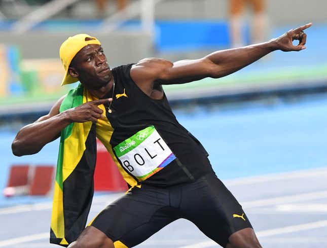 Image for article titled Usain Bolt Finishes 100-Meter Dash Victory Celebration In Personal Best 3 Hours, 42 Minutes