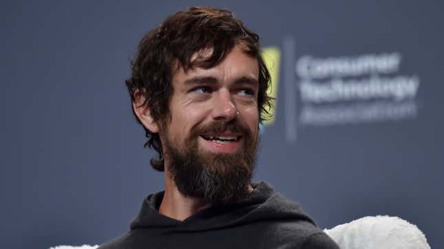 Image for article titled Jack Dorsey Assures Twitter Users That Company Having Most Idiotic Possible Internal Conversations About Trump’s Account