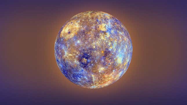 Stylized view of Mercury. 