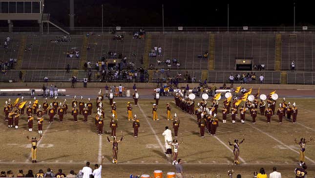 Image for article titled Report: High School Marching Band Definitely In Shape Of Something