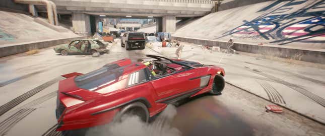 Imagen para el artículo titulado Cyberpunk 2077 tiene algunos diseños de autos realmente alucinantes