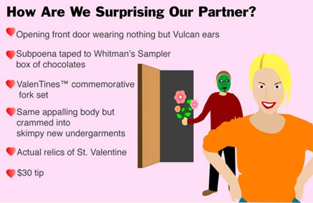 Image for article titled How Are We Surprising Our Partner?