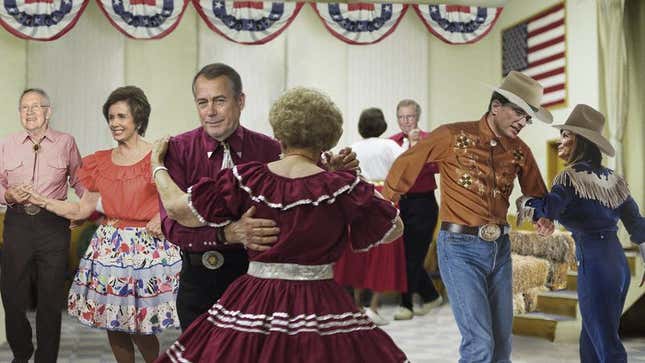 Lawmakers in both parties practice their steps in advance of the looming government hoedown.