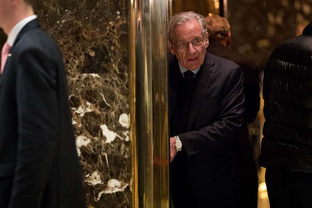 Journalist Bob Woodward arrives at Trump Tower, January 3, 2017 in New York City.