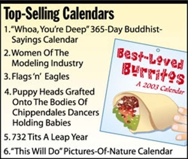 Image for article titled Top-Selling Calendars