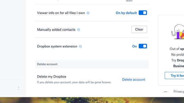The delete account option will usually be quite well hidden.