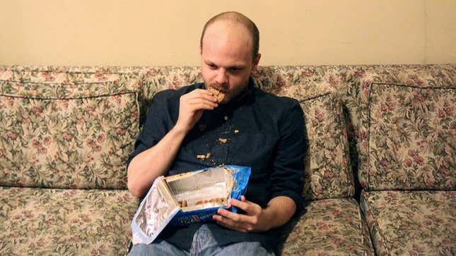 Image for article titled Study Links Binge Eating To Stress, Contentment, Depression, Joy, Boredom, Anger, Relaxation