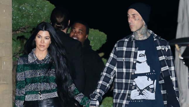 Image for article titled Yes, Travis Barker Sucked Kourtney Kardashian&#39;s Finger, Because They Are in LOVE