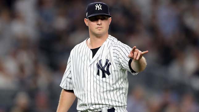 Zach Britton (pictured) had some thoughts on his teammate in the bullpen, Domingo Germån, who was accused of domestic abuse in 2019 and suspended by the Yankees.