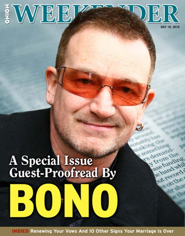 Image for article titled A Special Issue Guest-Proofread By Bono