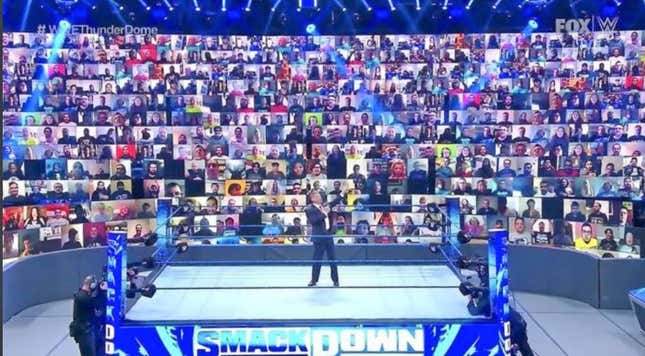 Unseemly footage quickly made its way into the WWE’s brand-new wall of virtual fans.