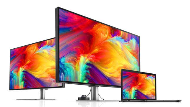 The BenQ PD3220U, with USB-C.
