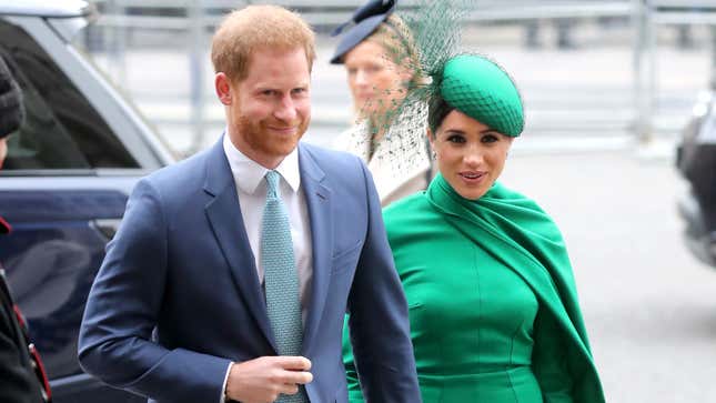 Prince Harry, Duke of Sussex, and Meghan, Duchess of Sussex attend the Commonwealth Day Service 2020 on March 09, 2020, in London, England.