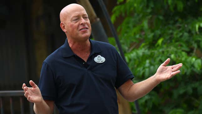 Chapek at the Star Wars: Galaxy’s Edge dedication ceremony in 2019.