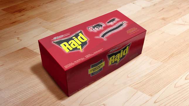 Image for article titled Raid Introduces New Box To Cover Bug Until You Work Up Emotional Strength To Kill It