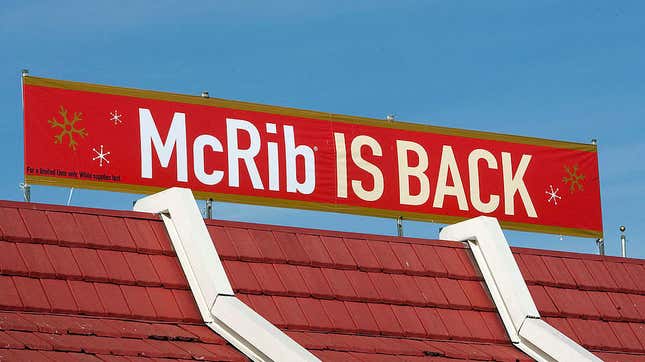 Image for article titled Love is patient, love is the McRib