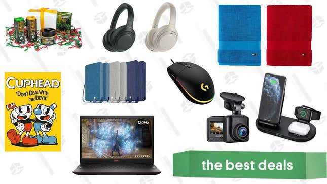 Image for article titled Tuesday&#39;s Best Deals: Sony WH-1000XM4 Headphones, Tommy Hilfiger Bath Towels, Dell G3 Gaming Laptop, Cornbread CBD Holiday Survival Kit, Cuphead, and More