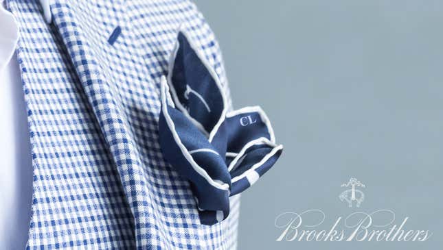 Image for article titled Brooks Brothers Unveils New Line Of Monogramed Cum Rags