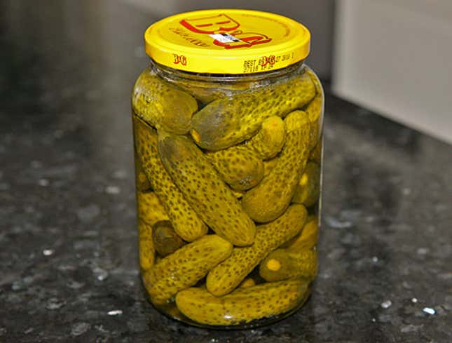 Image for article titled Heroic Pickles Holding Lid Shut From Inside