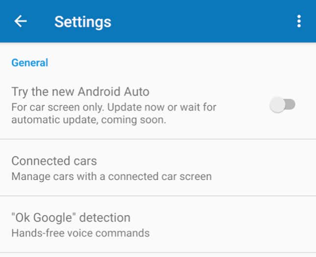 Imagen para el artículo titulado Cómo forzar la nueva actualización de Android Auto