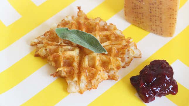 Image for article titled Make These Parm-Crusted Waffles With Leftover Mashed Potatoes