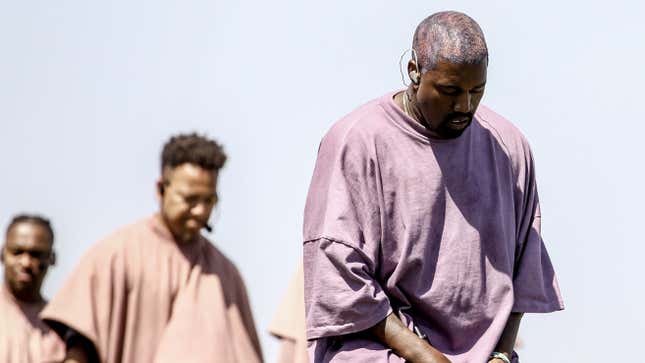 Kanye West performs Sunday Service during the 2019 Coachella Valley Music And Arts Festival on April 21, 2019.