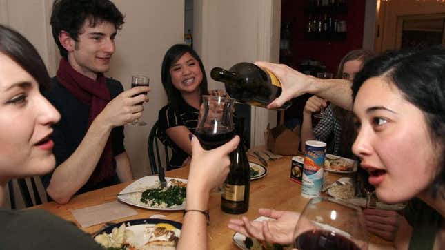 Surveys show the nonstop dinner party culture at Bard is now even more widespread than at Wesleyan.
