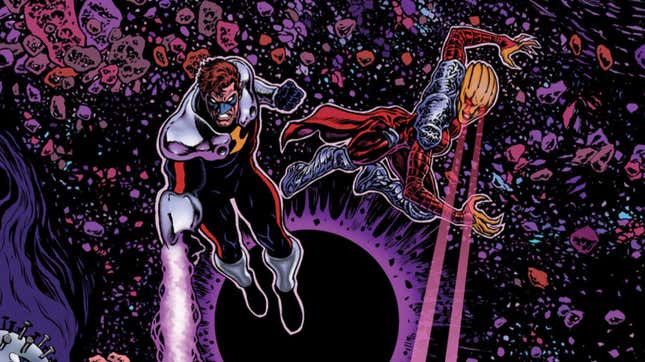 Hal Jordan and the space vampire Countess Belzebeth.